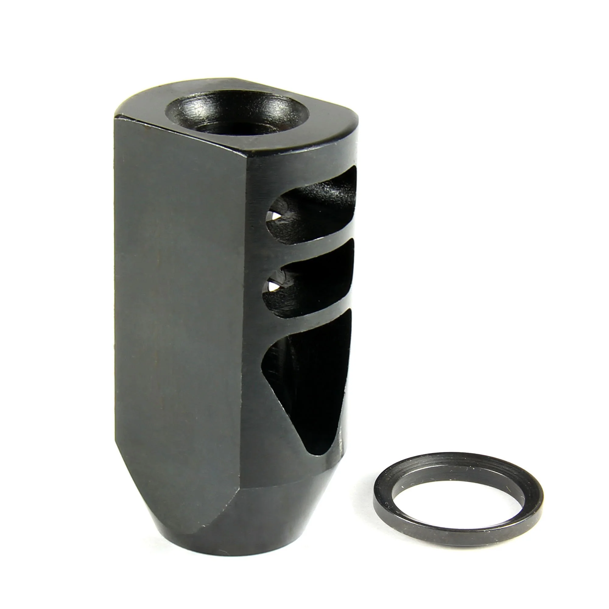 49/64x20 Competition Grade Tanker Muzzle Brake, Steel with Black Phosphate Finish for .50 Beowulf - Image 4