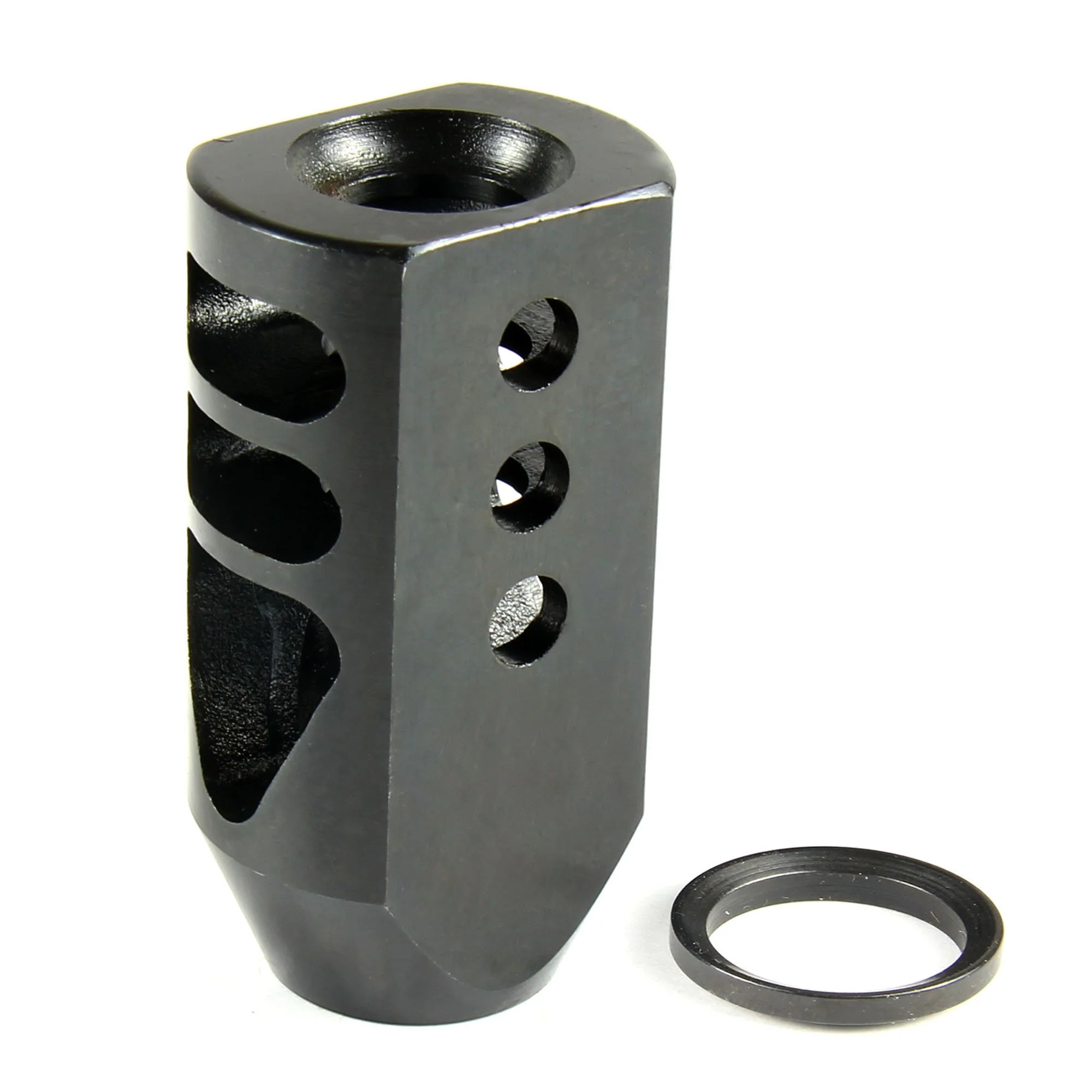 5/8x32 Competition Grade Tanker Muzzle Brake, Steel with Black Phosphate Finish for .458 Socom - Image 5