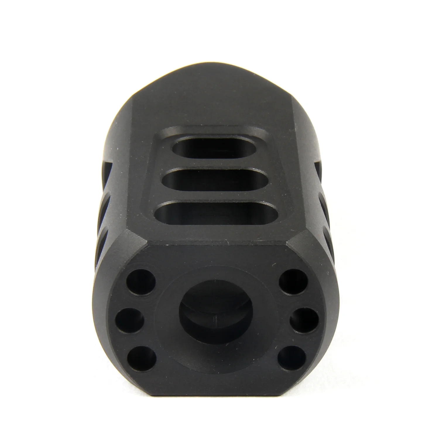 9MM Tanker Style Muzzle Brake 1/2x36 TPI Compensator - Image 4