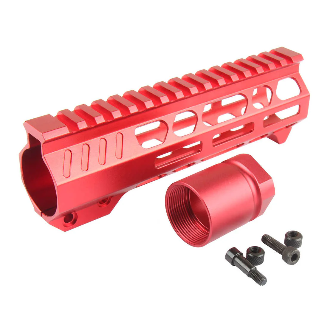 AR-15  7" M-LOK Free Float Handguard (MMARE) - RED - Image 3