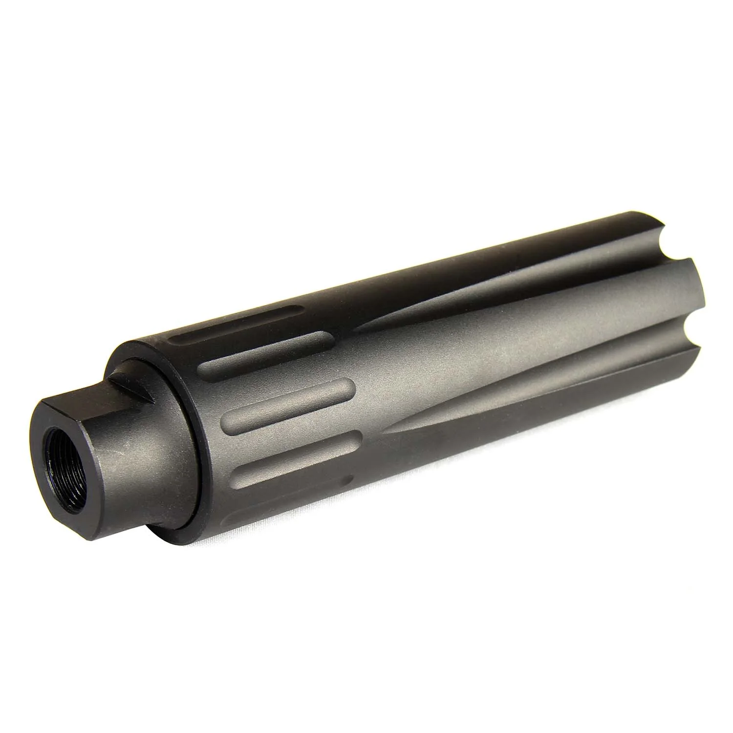 9/16x24 TPI 4.5" Extra Long Low Concussion Linear Compensator Muzzle Brake For .40 w/ Jam Nut - Image 4