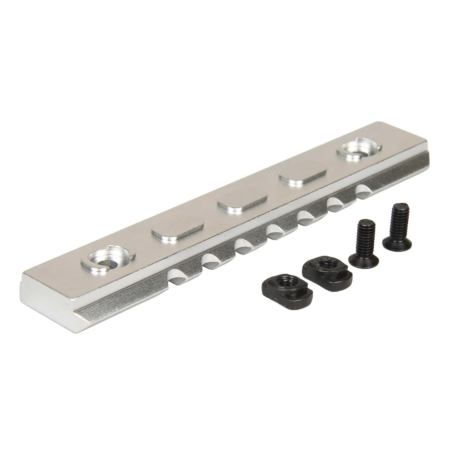SILVER 3PCS COMBO M-Lok ALUMINUM Rail Mount Handguard Section 7 5 5 Slot Picatinny Weaver - Image 7