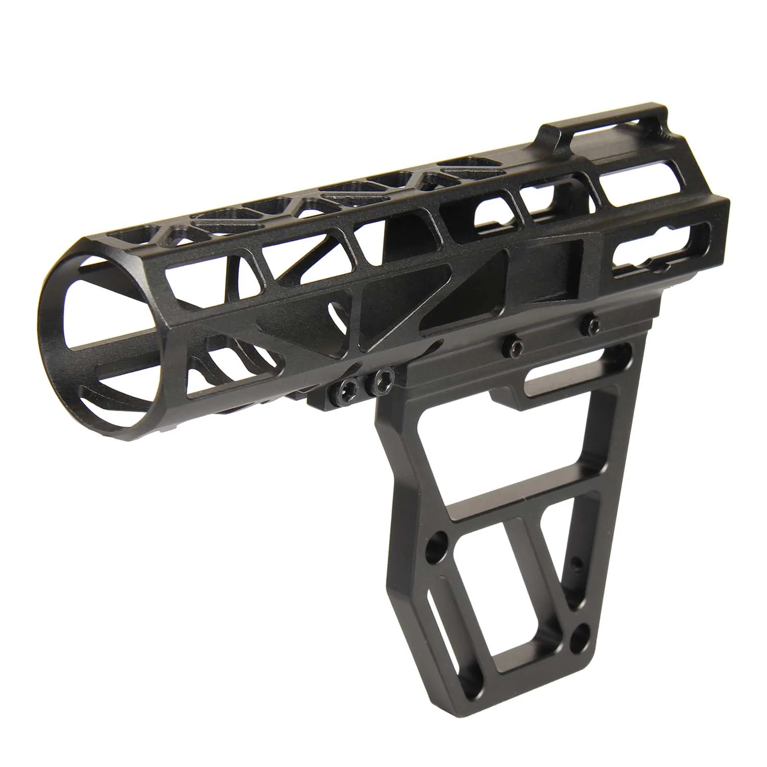 Skeletonized AR Pistol Brace + Pistol Buffer Tube - Aluminum - Image 5