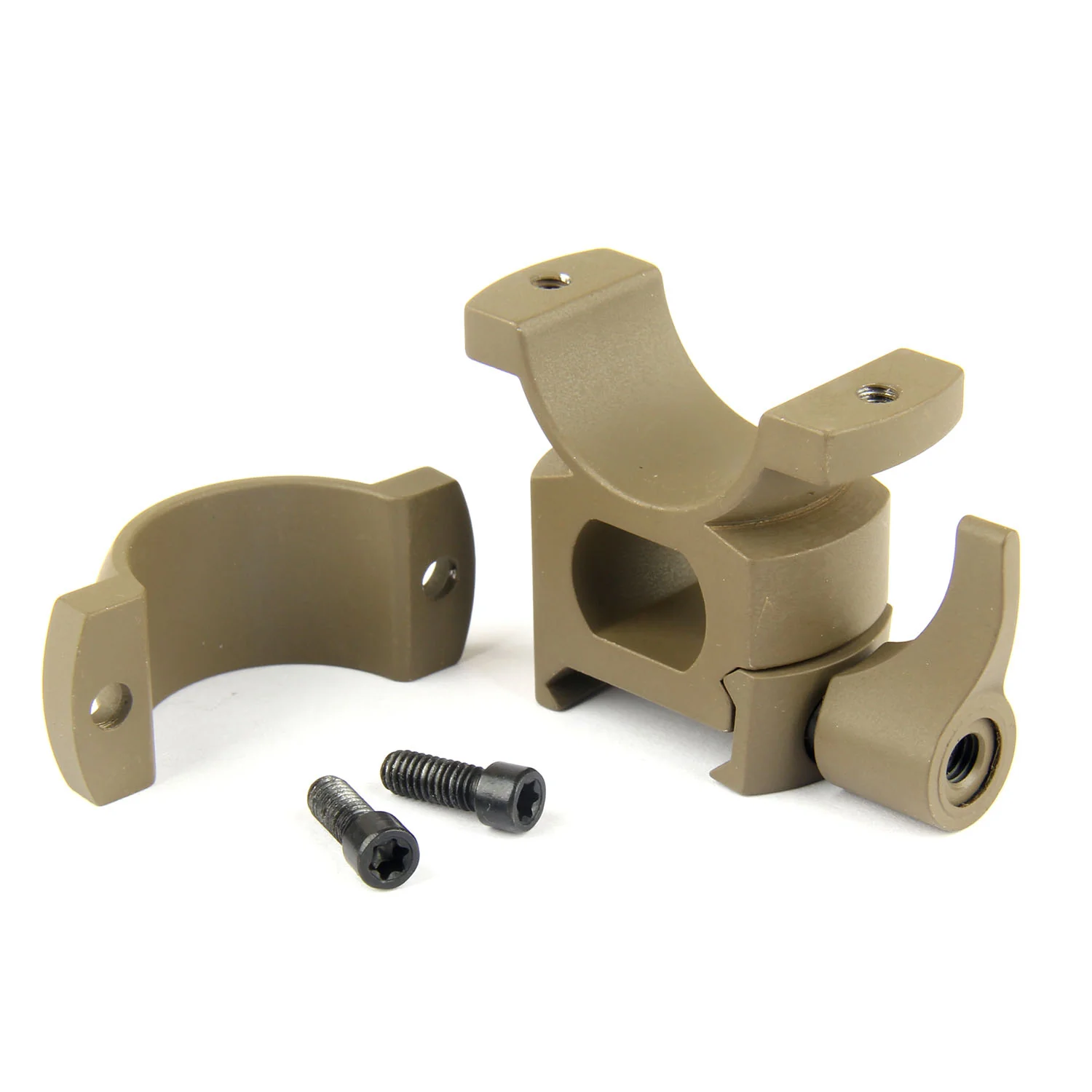 TAN 1" Diameter Scope Rings with Quick Detach Lever for Picatinny & Weaver - Image 8