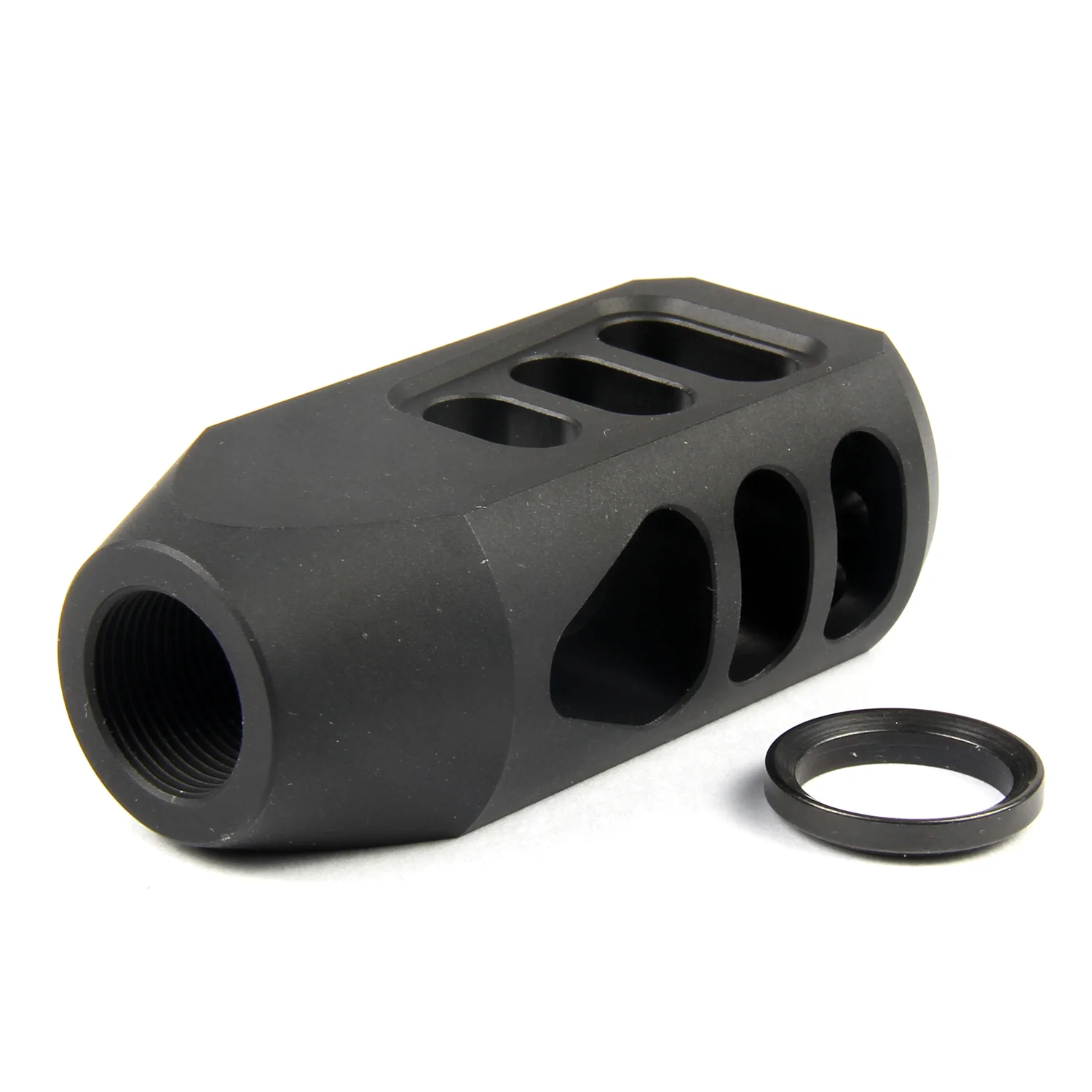 Tanker Style Muzzle Brake 1/2"x28 TPI For .223/5.56 & 5/8"x24 TPI For .308 - Image 3
