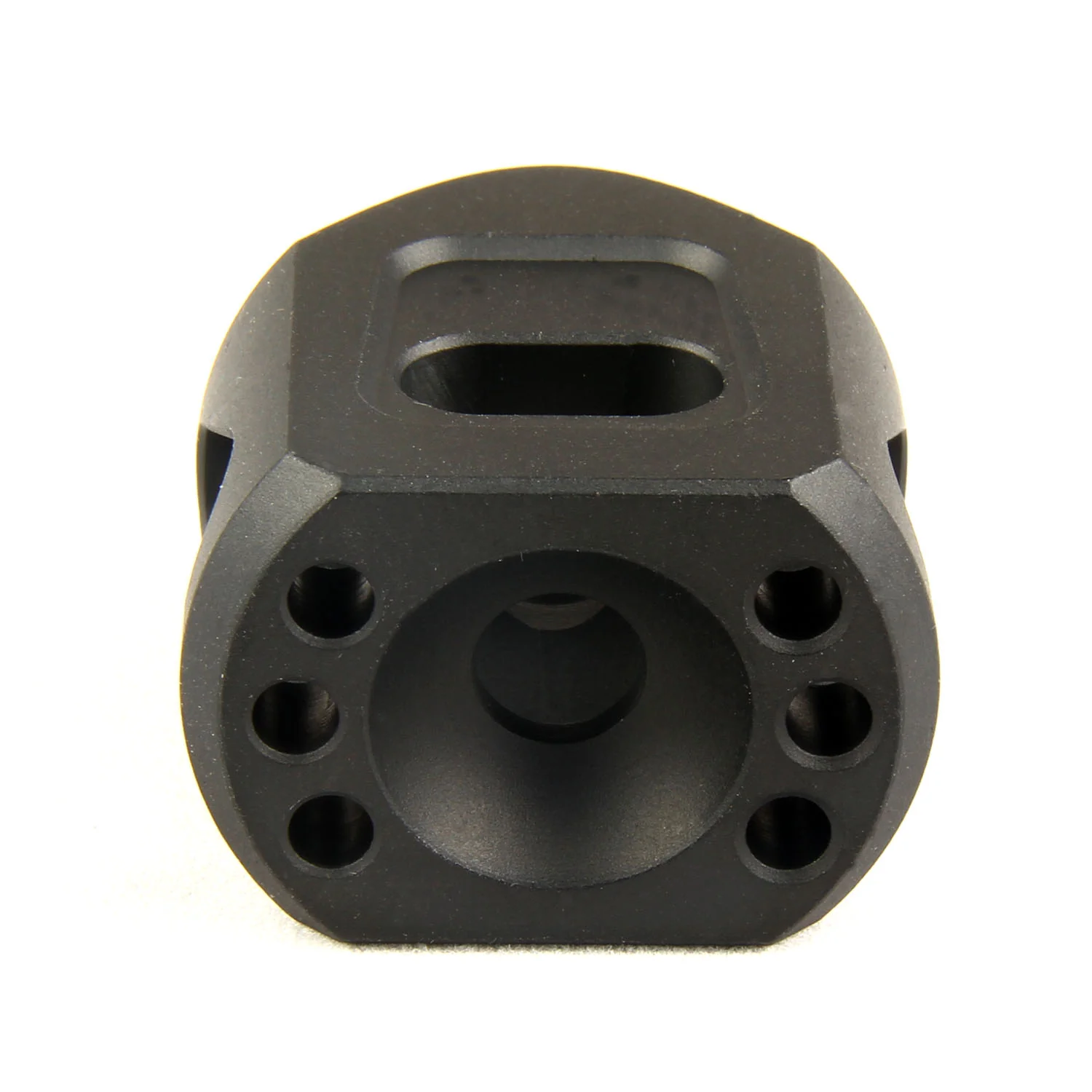 Tanker Style Short Muzzle Brake Triangular Baffl 1/2x28 Pitch for 223 - Image 5